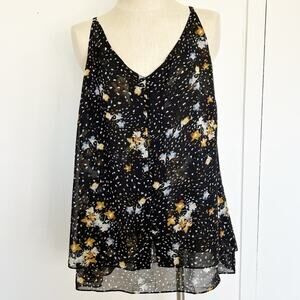 Cabi #3606 Cluster Cami Abstract Floral Pattern
Button V-Neck Size Large